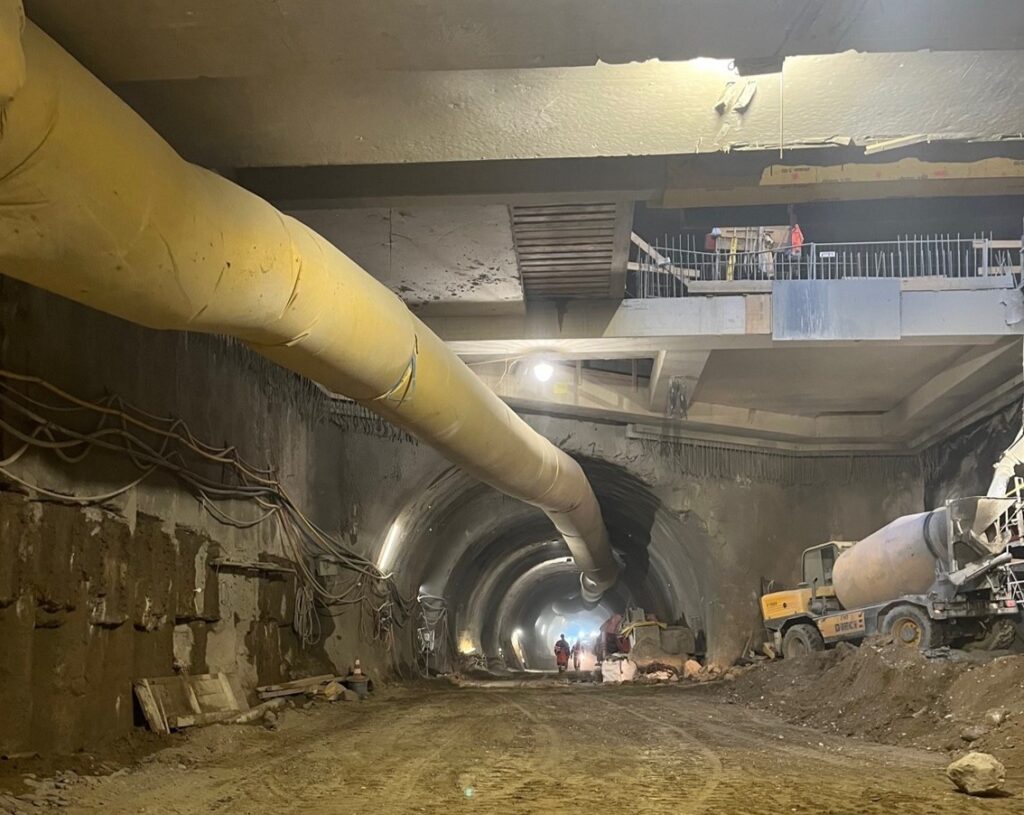 Die Tunnel-Baustelle