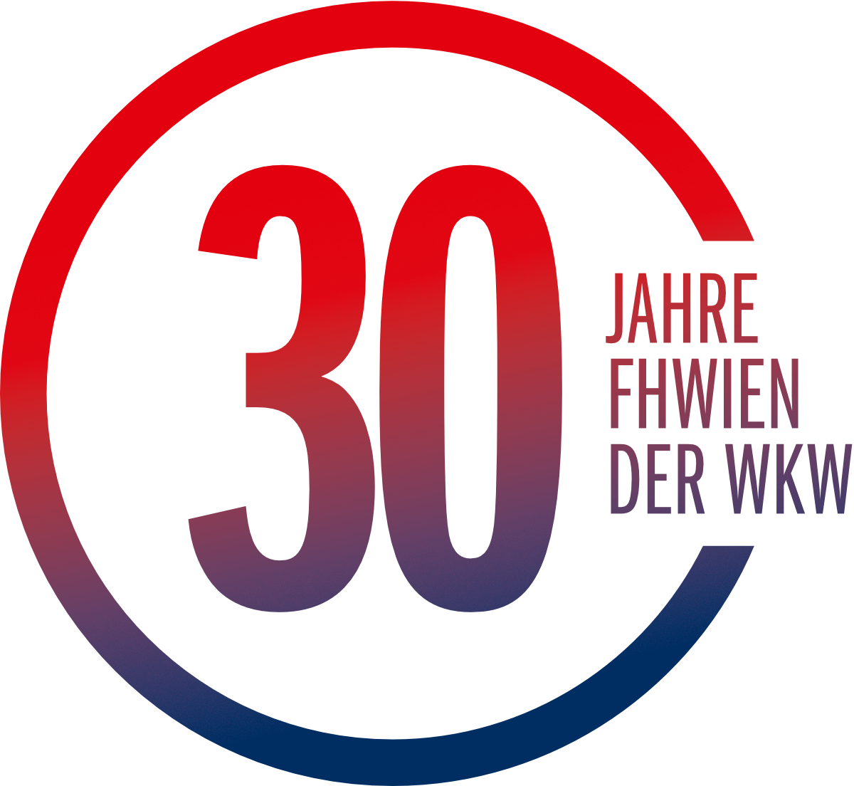 Logo 30 Jahre FHWien der WKW